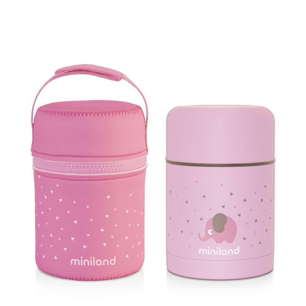 89864-TERMO COMIDA 600 ML. ROSA MINILAND(3-0)-0