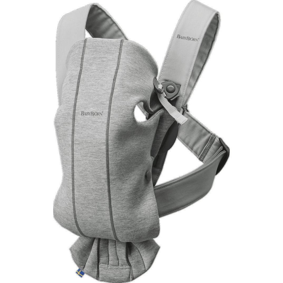 90796-MOCHILA PORTA BEBE MINI GRIS CLARO 3D JERSEY BABYJORN(0-0)-0