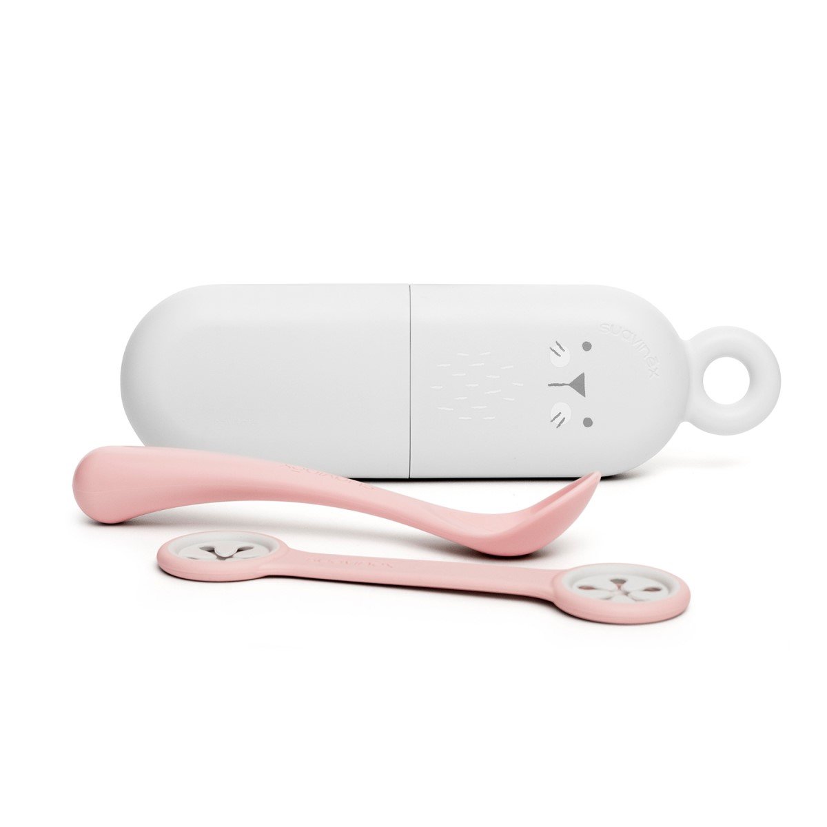95563-SET CUCHARAS ON THE GO +4M CONEJITOS ROSA SUAVINEX(0-0)-0