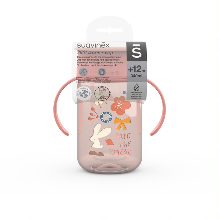 98087-VASO ANTIDERRAME 360º 340 ML +12M SUAVINEX FOREST ROSA(3-0)-1